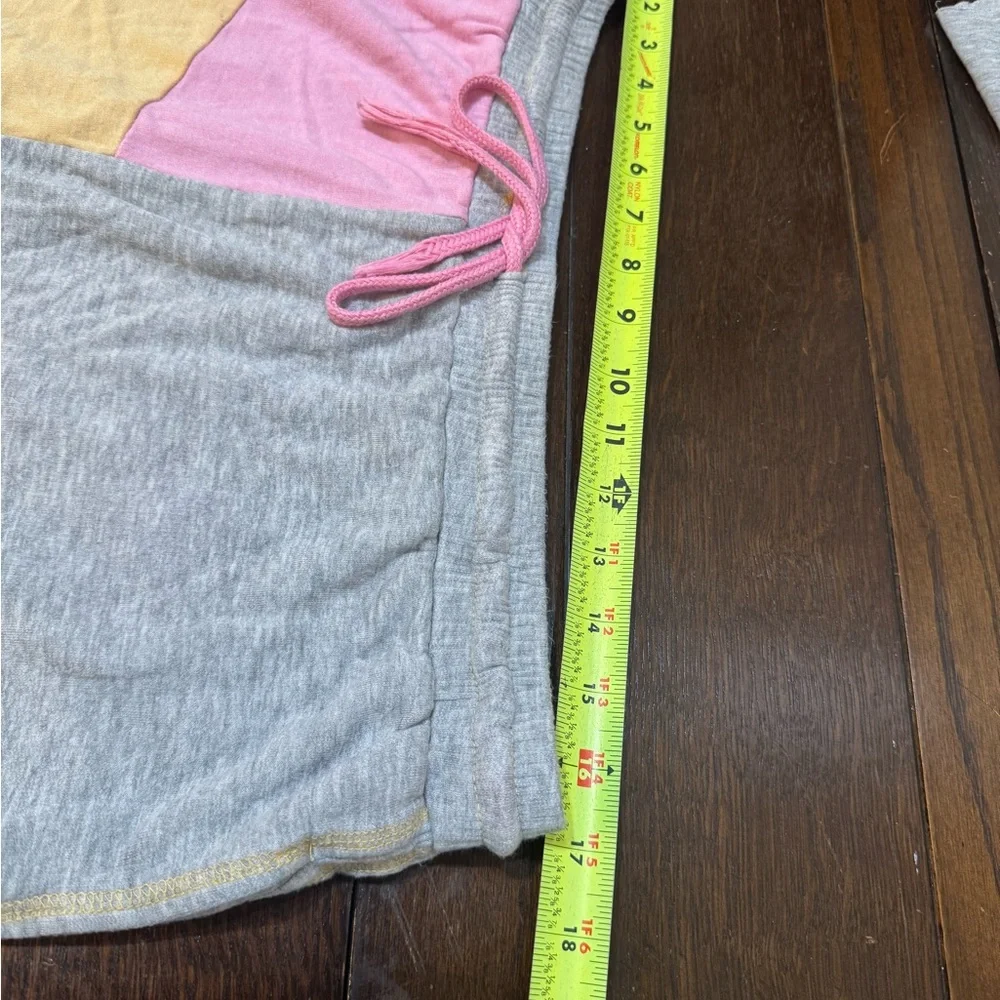 Colsie XL Loungewear Sleepwear Y2K Crop Patch Cut Off 2 Pc Shorts Top - Picture 5 of 13